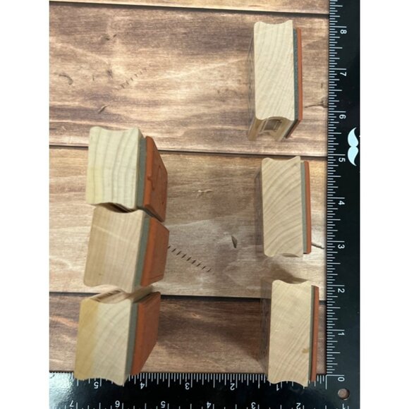 RARE Hero Arts Wood Mounted Rubber Stamp Set of 6 Poetic Prints - Picture 4 of 7